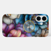 Elegante weelderige bloemen met Golden Circle Lijs Case-Mate iPhone Case (Achterkant (horizontaal))