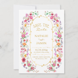Elegante Weide Met Wilde Bloemen Lente Tuin Bruilo Save The Date