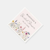 Elegante weide met wilde bloemen Roze bruidsfeest Servet (Hoek)