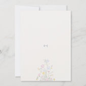 Elegante Weide Wilde Bloementuin Bruiloft Kaart (Achterkant)