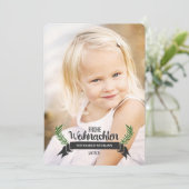 Elegante Weihnachtsfotokarten Feestdagenkaart (Staand voorkant)