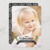 Elegante Weihnachtsfotokarten Feestdagenkaart (Voorkant / Achterkant)