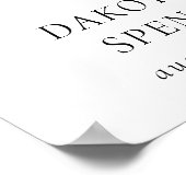 Elegante Welkom Zwarte Kalligrafie | Trouwscript Poster (Hoek)