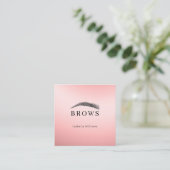 Elegante wenkbrauwen vierkante visitekaartje (Staand voorkant)