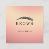 Elegante wenkbrauwen vierkante visitekaartje (Voorkant)