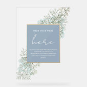 Elegante Wens Dat Je Hier Bent Trouwherdenking Acryl Bord (Voorkant)