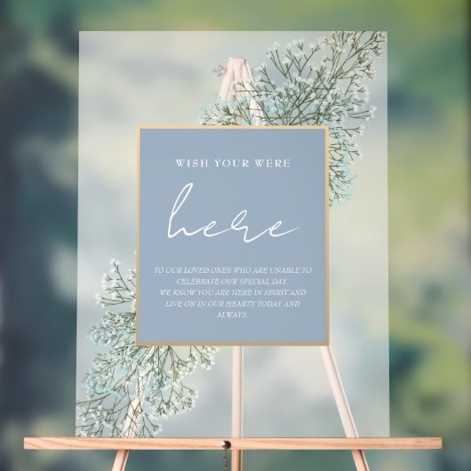 Elegante Wens Dat Je Hier Bent Trouwherdenking Acryl Bord (Neutraal)