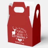 Elegante Wens Je een Prettig Kerstfeest Monogram Bedankdoosjes (Geopend)