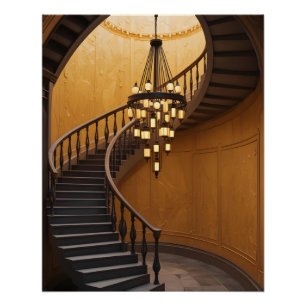 Elegante wenteltrap perfect poster