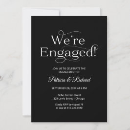 Elegante We're Engaged Uitnodiging voor verlovings