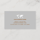 elegante wereldkaart visitekaartje (Achterkant)