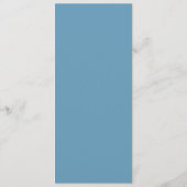 Elegante Wervelende Denim Blauwe Trouwmenu Menu (Achterkant)