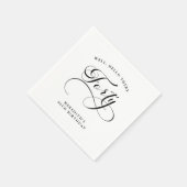 Elegante wervelende kalligrafie 40e verjaardagsfee servet (Hoek)