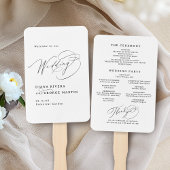 Elegante Wervelende Script Simpele Trouwprogramma' Handwaaier