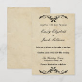 Elegante  werveling bloeien bruiloft uitnodigingen (Voorkant / Achterkant)