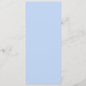 Elegante Werveling Ijsblauw Trouwmenu Menu (Achterkant)