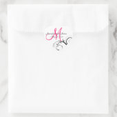 Elegante werveling monogram bruiloft gunst labels (Tas)