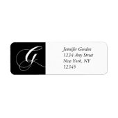 Elegante werveling Monogram G retour adres labels (Voorkant)