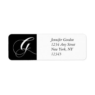 Elegante werveling Monogram G retour adres labels