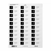 Elegante werveling Monogram G retour adres labels (Full Sheet)