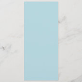 Elegante Werveling Turquoise Trouwmenu Menu (Achterkant)