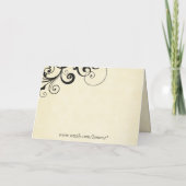 Elegante wervelingen bruiloft bruids douche uitnod (Achterkant)