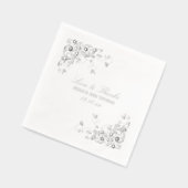 Elegante wervelingen bruiloft folie servetten (Links)