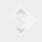 Elegante wervelingen bruiloft folie servetten (Rechts)