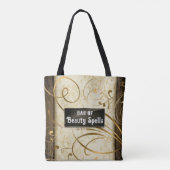 Elegante wervelingen Damask tekst Tote Bag (Achterkant)