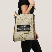 Elegante wervelingen Damask tekst Tote Bag (Dichtbij)