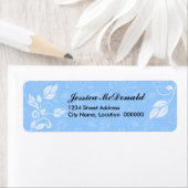 Elegante wervelingen en bladeren etiket (Insitu)