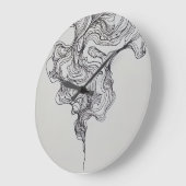 Elegante wervelingen lijn kunst klok (Hoek)