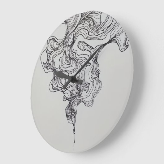 Elegante wervelingen lijn kunst klok (Hoek)