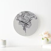 Elegante wervelingen lijn kunst klok (Huis)