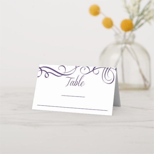 Elegante wervelingen plaats kaart Sjabloon Plaatskaartje (Voorkant)