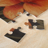 Elegante West Highland Terrier Kleurrijke Bloemen Legpuzzel (Zijkant)