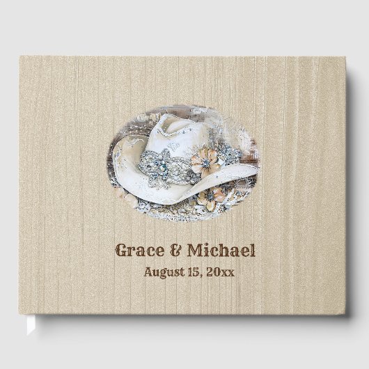 Elegante Westerne Boho bruiloft Gastenboek (Voorkant)