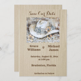 Elegante Westerne Boho bruiloft Save The Date