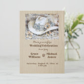 Elegante Westerne Boho bruiloft uitnodiging (Staand voorkant)