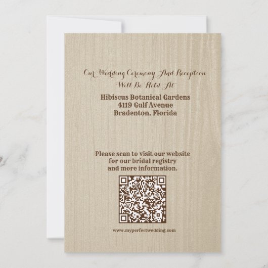 Elegante Westerne Boho bruiloft uitnodiging (Achterkant)