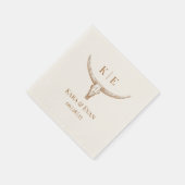 Elegante Westerne bruiloft gepersonaliseerde serve Servet (Hoek)