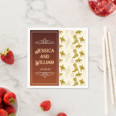 Elegante Westerne Desert Brown bruiloft Servet (Insitu)