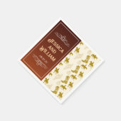 Elegante Westerne Desert Brown bruiloft Servet (Hoek)