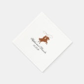 Elegante Westerne donkerbruine bruiloft Servet (Hoek)