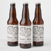 Elegante Westerne Horse Rustic Country Wedding Bier Etiket (Flessen)
