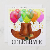 Elegante Westerne uitnodiging (Voorkant / Achterkant)