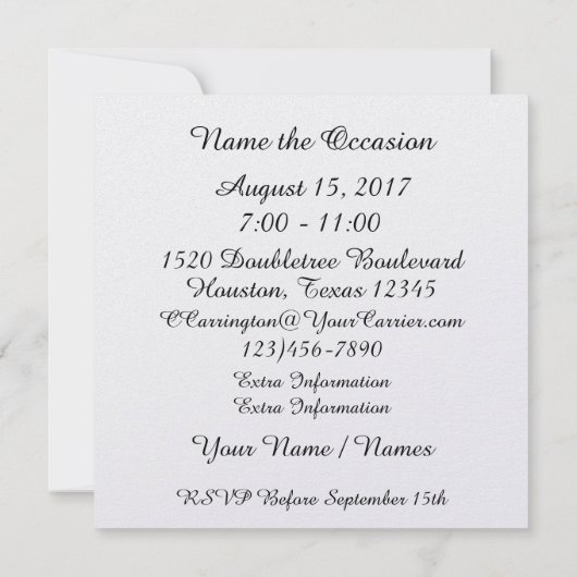 Elegante Westerne uitnodiging (Achterkant)