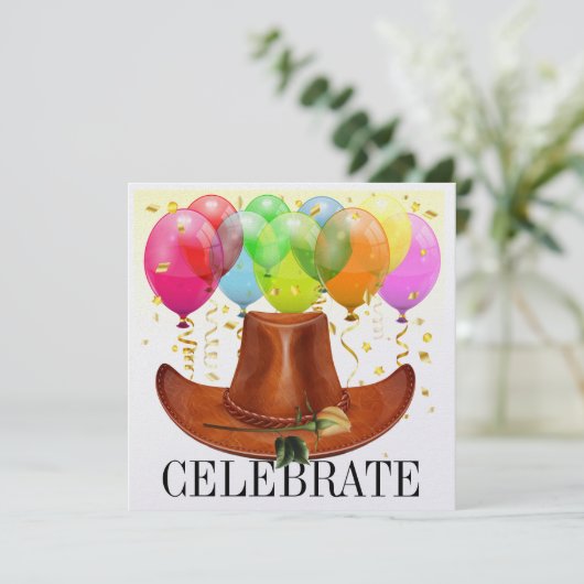 Elegante Westerne uitnodiging (Staand voorkant)