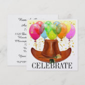 Elegante Westerne uitnodiging (Voorkant / Achterkant)