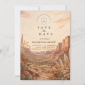 Elegante Westerse Herfst Bruiloft Save The Date (Voorkant)